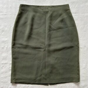 Elegant Olive Green Pencil Skirt